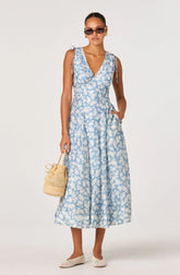 Inixyf Emmery Floral Wrap Midi Dress