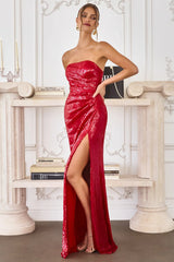 Shauna Gown - Strapless Sequin Dress