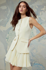Lbruh Christen Button-Front Vest Mini Dress