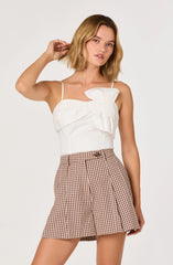 Inixyf Nakia Bow Detail Cropped Top