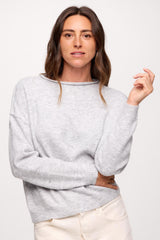 Cozy Knit Mockneck Sweater | Heather Grey