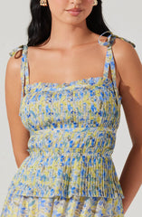 Lbruh Ethelind Floral Pleated Maxi Dress