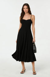 Lbruh Linen-Blend A-Line Midi Dress