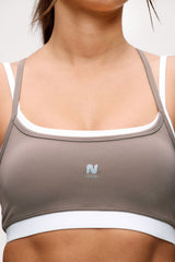 Motion Contrast Layering Bra | Cocoa