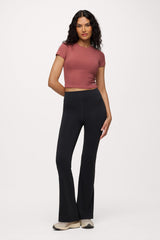 Sporty Rib Bra Tee | Mauve