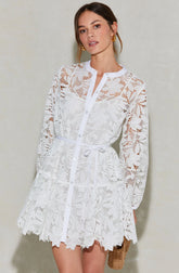 Lbruh Celie Crochet Lace Mini Dress