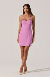 Lbruh Bow Detail Bustier Mini Dress
