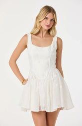 Inixyf Reina Embroidered Floral Mini Dress