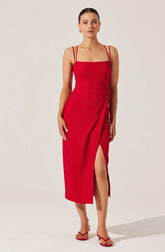 Lbruh Brinda Wrap Midi Dress