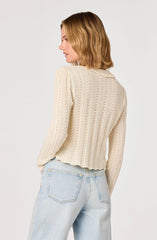 Inixyf Fannie Cable-Knit Tie-Front Cardigan