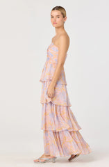 Lbruh Anisha Strapless Tiered Ruffle Maxi Dress