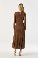 Lbruh Belted Lace Midi Dress