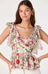 Inixyf Lenora Floral Corset Peplum Top