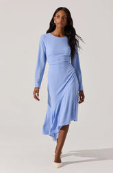 Lbruh Long Sleeve Asymmetrical Hem Dress