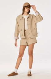 Inixyf Beron Utility Jacket with Plaid Trim