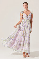 Lbruh Primrose Floral Strappy Back Maxi Dress