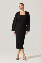 Lbruh Ribbed Midi Dress & Shrug Set