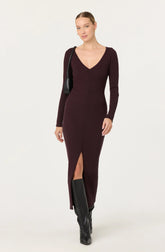 Lbruh Glenda V-neck Maxi Sweater Dress