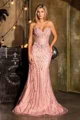 Gwyneth Gown - Beaded Corset Dress