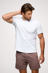 Freeform Curved Hem Tee | White