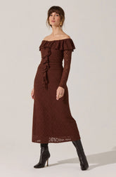 Lbruh Dorian Ruffle Off Shoulder Dress