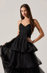 Lbruh Theiria Pleated Tiered Midi Dress