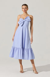 Lbruh Asymmetrical Bow Midi Dress