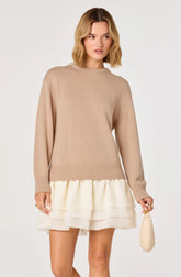 Inixyf Kalyn Sweater Mixed Media Mini Dress