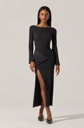 Lbruh Arwyn Ribbed Layered Midi Sweater Dress