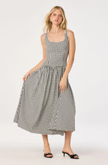 Lbruh Cara Gingham Sleeveless Midi Dress