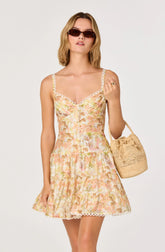 Inixyf Tazia Scalloped Trim Tiered Mini Dress
