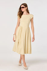 Inixyf Emalee Plaid A-Line Midi Dress