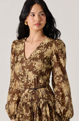 Lbruh Franchesca Tiered Ruffle Floral Maxi Dress
