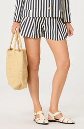 Inixyf Preston Striped Linen Shorts