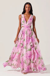Lbruh Noya Floral Cutout Maxi Dress