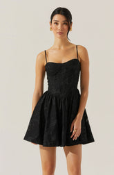 Lbruh Linelly Jacquard Bustier Skater Dress