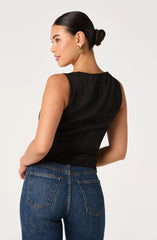 Inixyf Maddison Scalloped Crochet Trim Tank