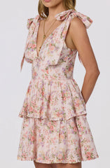 Inixyf Ainlay Floral Tiered Mini Dress