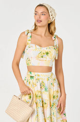 Inixyf Kaleigh Tie-Strap Bustier Top