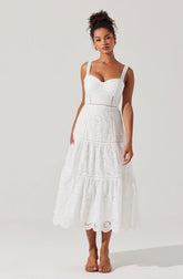 Lbruh Pellagia Eyelet Midi Dress