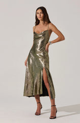 Lbruh Gaia Metallic Midi Dress