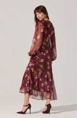 Lbruh Calantha V-Neck Floral Maxi Dress