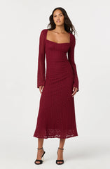 Lbruh Tamia Floral Lace Bustier Midi Dress