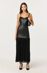 Lbruh Lezith Faux Leather Maxi Dress