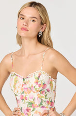 Inixyf Lianna Floral Scalloped Trim Tiered Maxi Dress