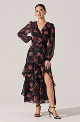 Lbruh Corrina Floral Ruffle Maxi Dress