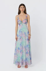 Inixyf Emese Floral Cutout Maxi Dress