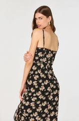 Lbruh Brisbane Asymmetrical Floral Midi Dress