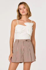 Inixyf Nakia Bow Detail Cropped Top