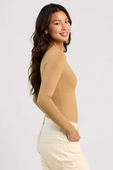 Long Sleeve Crewneck Bodysuit | Cinnamon